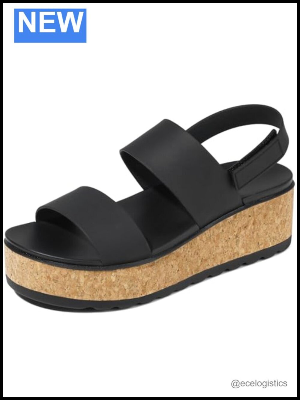 Platform Wedge Cork Sandals Chunky Lug Sole Lightweight Comfortable Summer